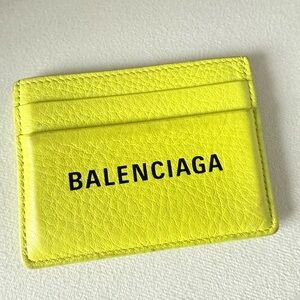 Balenciaga Neon Yellow Card Holder